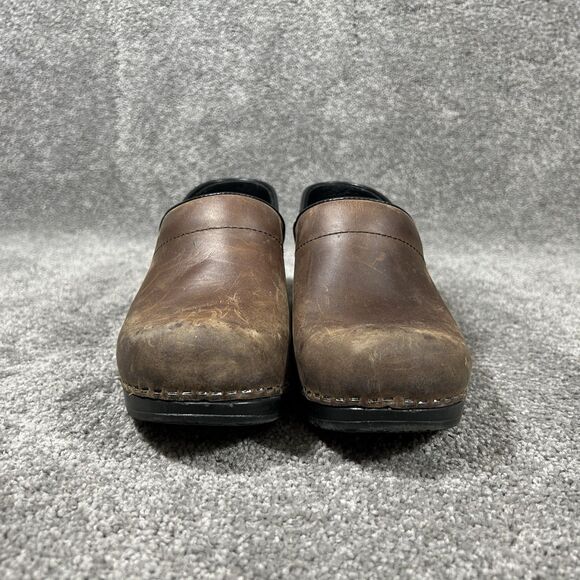 Dansko Professional Women’s Size EU 37 US 7 Brown Leather Nursing Slip On Clogs - Picture 3 of 11